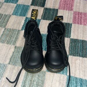 Dr martens zip up baby shoes size 4 black